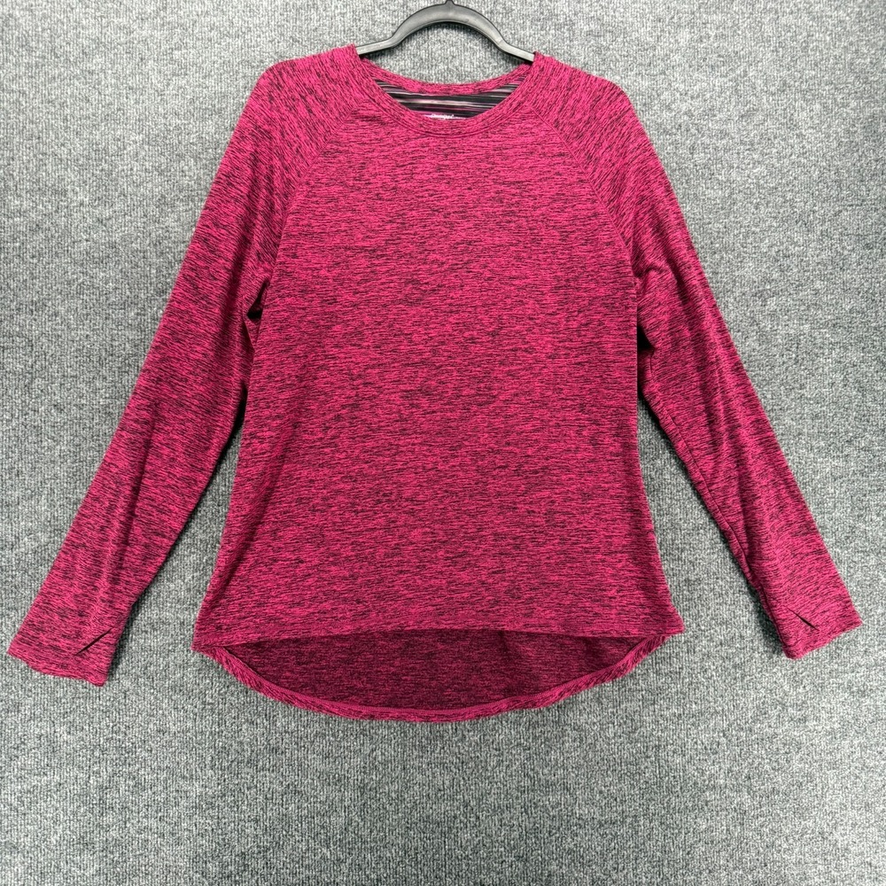 Cuddl Duds Shirt Women XL Purple Pullover Lined Long Sleeve Climate Right Causal